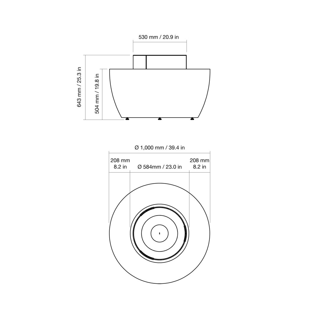 Fire pit EcoSmart Pod 40